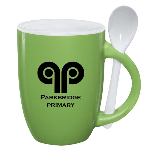 12 oz. mug with removable matching spoon... from ASI 61125 Hit Promotional Products / Hit®