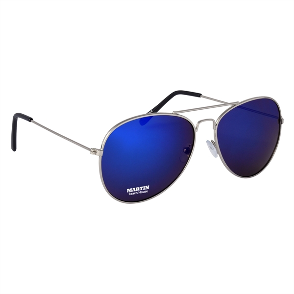 Color Mirrored Aviator Sunglasses. UVA400 Lenses Provide 100% UVA And UVB... from ASI 61125 Hit Promotional Products / Hit®