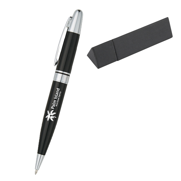 Elite Executive Pen In Case Metal Twist Action Pen Includes Triangle... from ASI 61125 Hit Promotional Products / Hit®