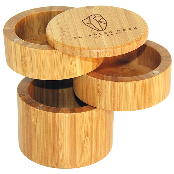 3 tier salt box has three different compartments in one.... from ASI 91565 Totally Bamboo