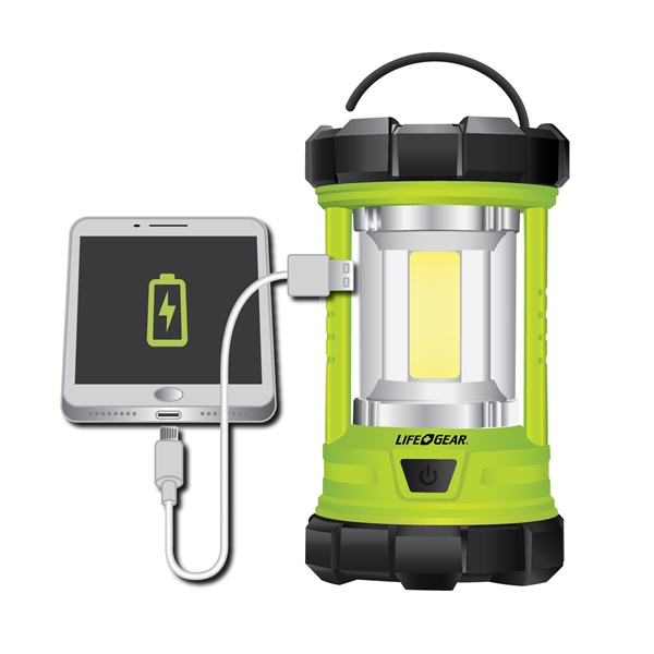 USB lantern and power bank with 3,200-lumens, 4,000mAh battery, and power... from ASI 84514 Safety Made