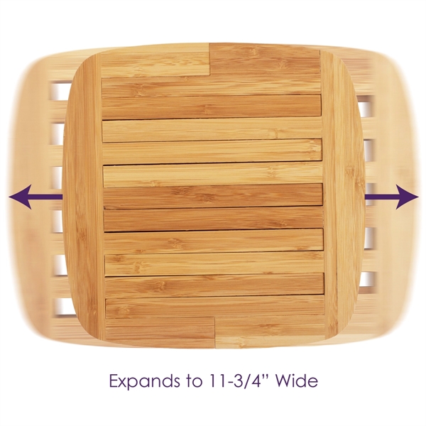 Expandable bamboo trivet is perfect for serve any type of product.... from ASI 91565 Totally Bamboo