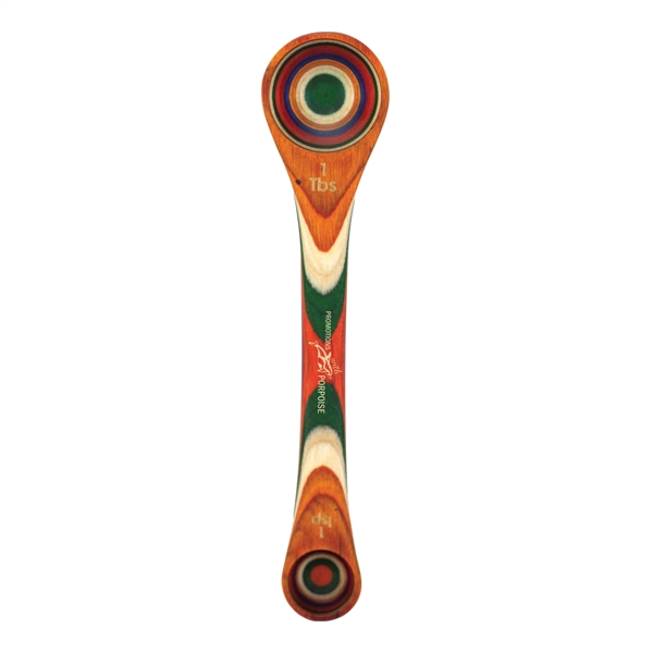 Layered birchwood 2-in-1 Measuring Spoon in warm yet bold colors for... from ASI 91565 Totally Bamboo