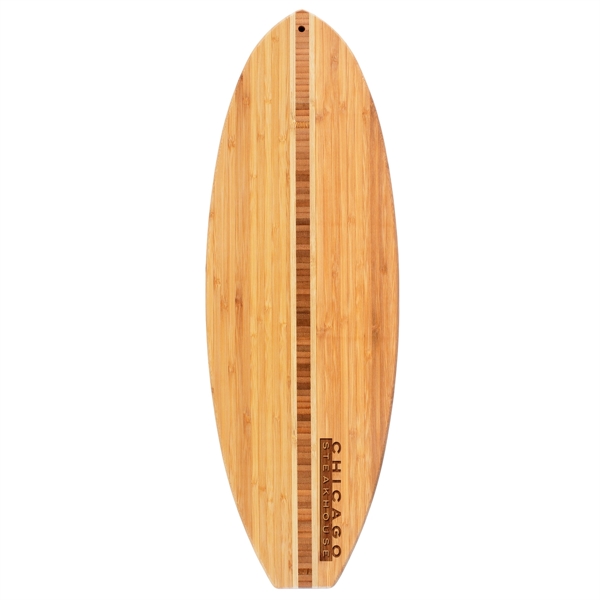 Surfboard shaped cutting board are great for vacation or travel gifts.... from ASI 91565 Totally Bamboo