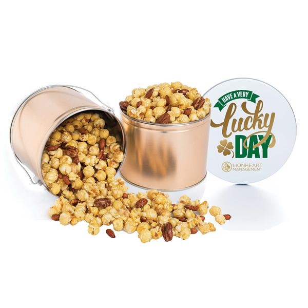 Toffee Crunch Popcorn Bucket - available in seasonal stock designs or... from ASI 55439 ZZ DROPPED -Fresh Beginnings Inc / Fresh Beginnings