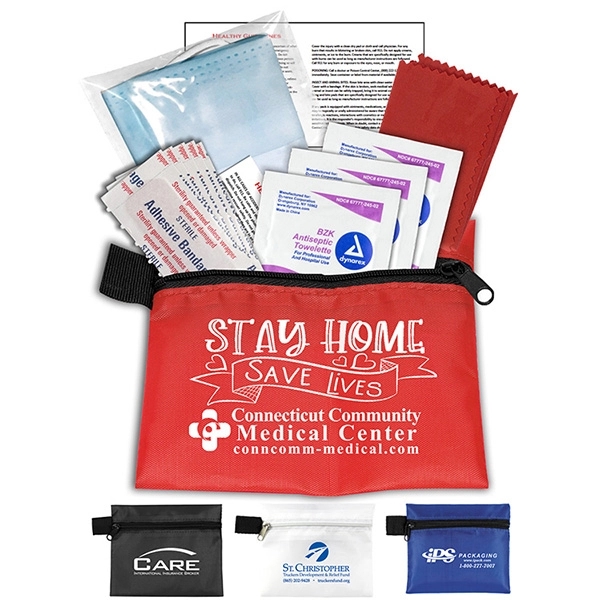 5" x 4 1/4" polyester and vinyl zip pouch with 11... from ASI 62660 Innovation Line