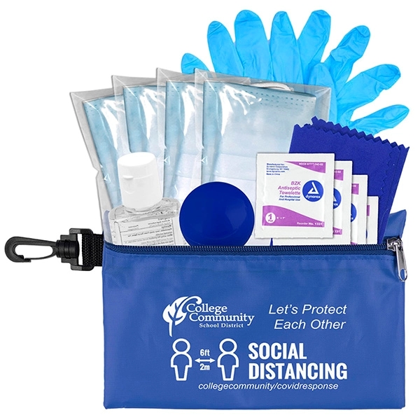 12 piece safety kit with a zippered pouch and carabineer attachment.... from ASI 62660 Innovation Line