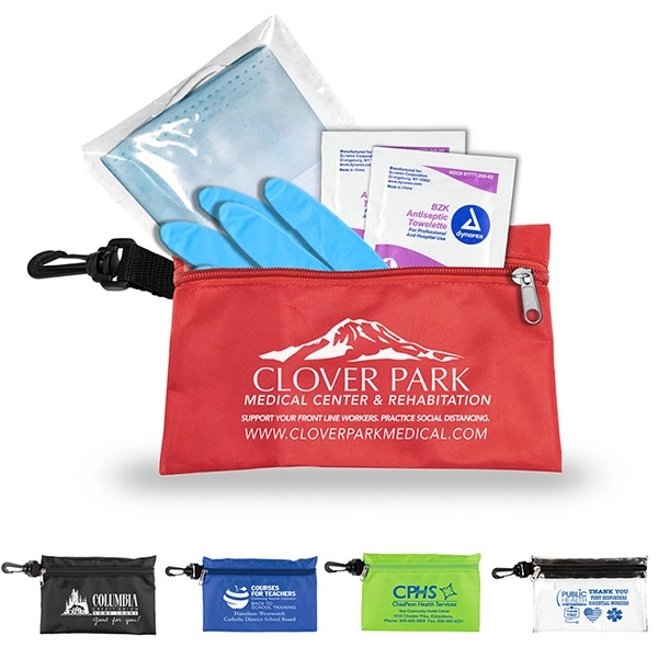 7 1/2 " x 5" vinyl and polyester zip pouch with... from ASI 62660 Innovation Line