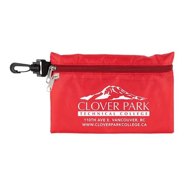 7 1/2 " x 5" vinyl and polyester zip pouch with... from ASI 62660 Innovation Line