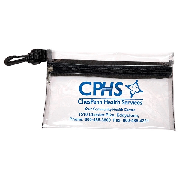 7 1/2 " x 5" vinyl and polyester zip pouch with... from ASI 62660 Innovation Line