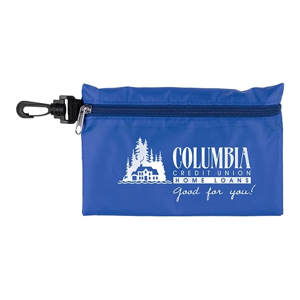 7 1/2 " x 5" vinyl and polyester zip pouch with... from ASI 62660 Innovation Line