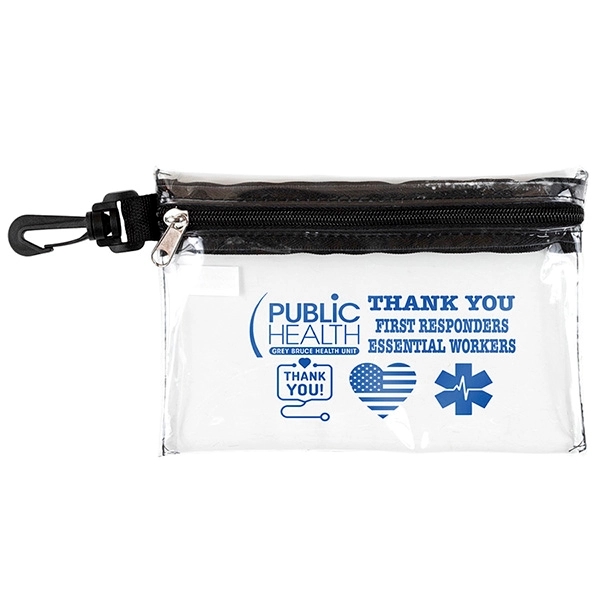 7 1/2 " x 5" vinyl and polyester zip pouch with... from ASI 62660 Innovation Line