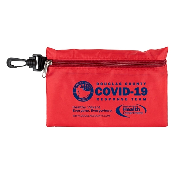 7 1/2 " x 5" vinyl and polyester zip pouch with... from ASI 62660 Innovation Line