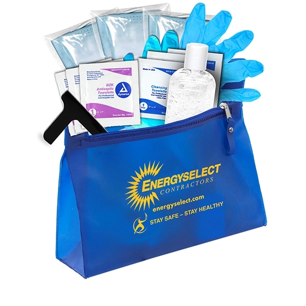 14-piece PPE safety kit in 9 1/2" x 8 1/4" x... from ASI 62660 Innovation Line