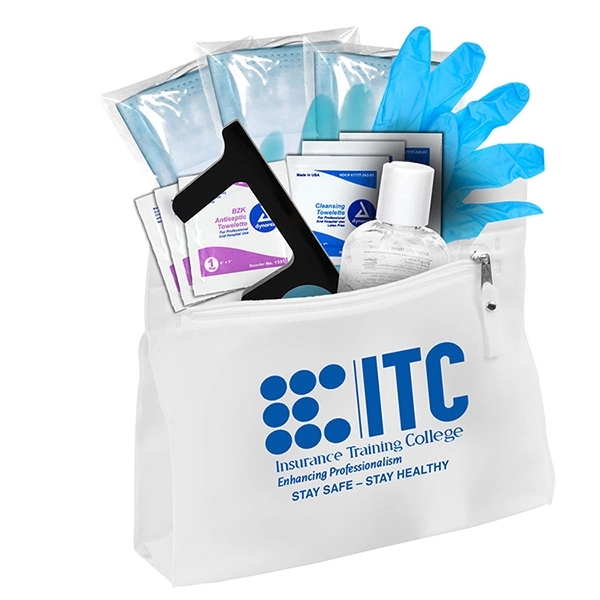 14-piece PPE safety kit in 9 1/2" x 8 1/4" x... from ASI 62660 Innovation Line