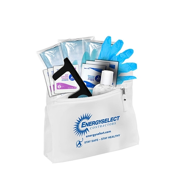 14-piece PPE safety kit in 9 1/2" x 8 1/4" x... from ASI 62660 Innovation Line