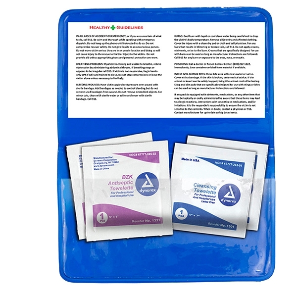 4 1/2" x 2 7/8" translucent vinyl pouch with 4 antiseptic... from ASI 62660 Innovation Line