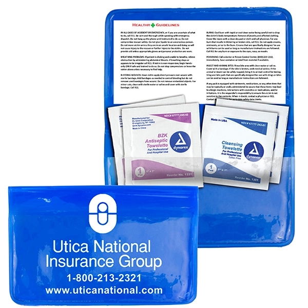 4 1/2" x 2 7/8" translucent vinyl pouch with 4 antiseptic... from ASI 62660 Innovation Line