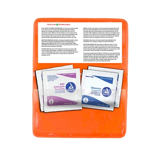 4 1/2" x 2 7/8" translucent vinyl pouch with 4 antiseptic... from ASI 62660 Innovation Line