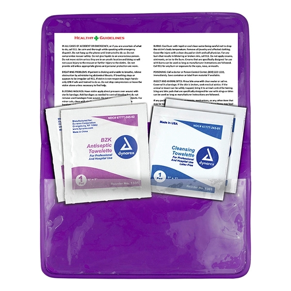 4 1/2" x 2 7/8" translucent vinyl pouch with 4 antiseptic... from ASI 62660 Innovation Line
