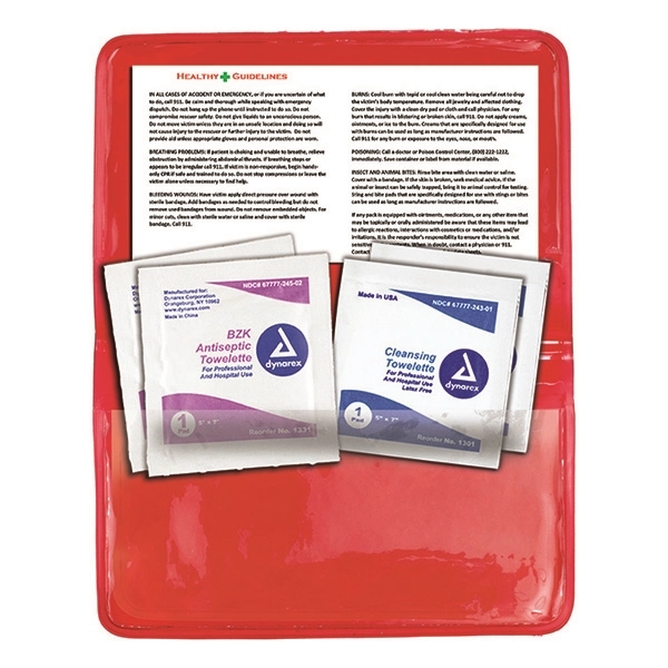 4 1/2" x 2 7/8" translucent vinyl pouch with 4 antiseptic... from ASI 62660 Innovation Line