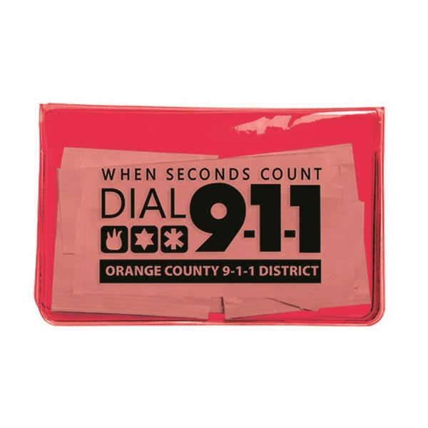 4 1/2" x 2 7/8" translucent vinyl pouch with 4 antiseptic... from ASI 62660 Innovation Line