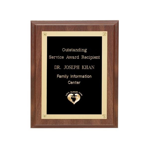 Walnut-finish wall plaque with ornamental rosettes.... from ASI 84592 St Regis Group / R S Owens & Co Inc