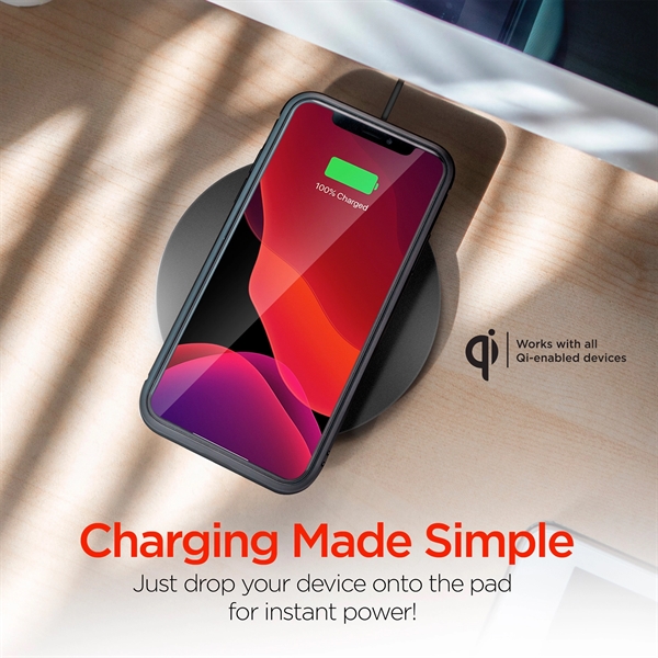 5W wireless charging pad for Qi-enabled devices.... from ASI 61005 Hirsch Gift Inc