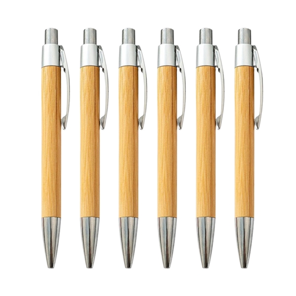 Retractable bamboo pen + free 1c silkscreen imprint or laser engrave... from ASI 37218 Athena Promo (tm)