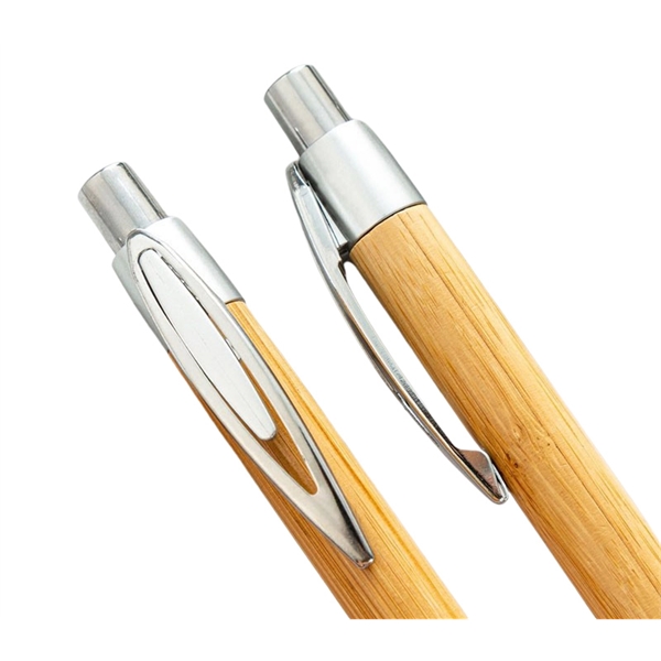 Retractable bamboo pen + free 1c silkscreen imprint or laser engrave... from ASI 37218 Athena Promo (tm)