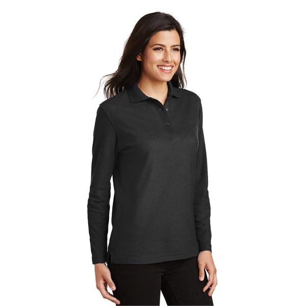 Port Authority Ladies Silk Touch Long Sleeve Polo.... from ASI 84863 SanMar
