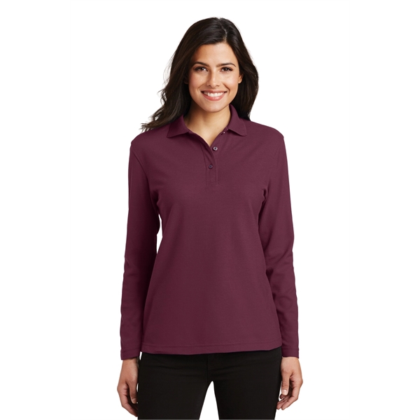 Port Authority Ladies Silk Touch Long Sleeve Polo.... from ASI 84863 SanMar