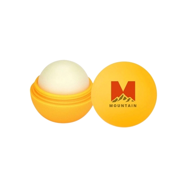 1.5 x 1.25 inches, Rubber lip balm ball+ Free pad print... from ASI 37218 Athena Promo (tm)