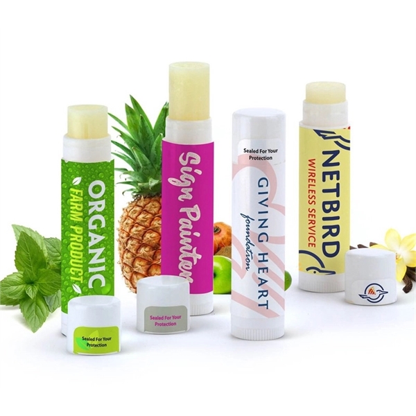 Natural beeswax lip balm with Free full color digital label imprint... from ASI 37218 Athena Promo (tm)