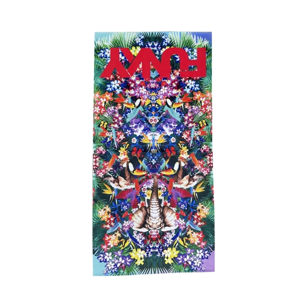 Poly-cotton beach towel with digital printing in full colors on the... from ASI 37218 Athena Promo (tm)