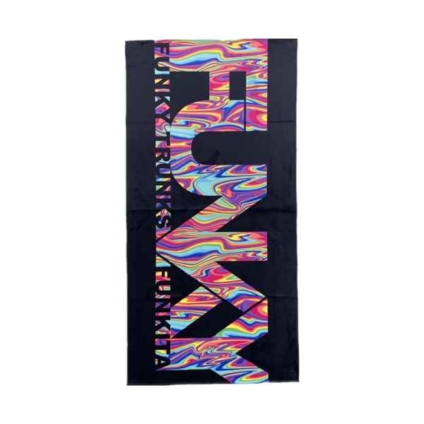 Poly-cotton beach towel with digital printing in full colors on the... from ASI 37218 Athena Promo (tm)