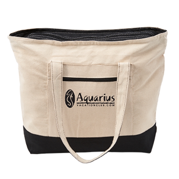 12 oz. cotton canvas tote bag featuring a large zippered main... from ASI 52840 Evans Manufacturing