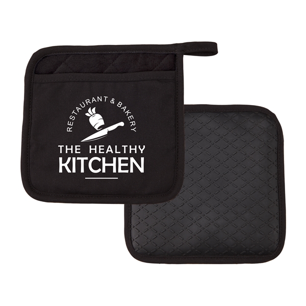 Pot holder trivet made of post-consumer recycled PET material with hanging... from ASI 52840 Evans Manufacturing