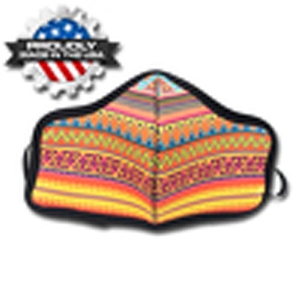 Small Full Color Dye Sublimated Face Mask Multi-Ply with Elastic Loops.... from ASI 63009 J I T Manufacturing Inc / Just in Time JIT Promo