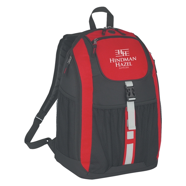 Backpack made of 600 denier polyester with web carrying handle.... from ASI 61125 Hit Promotional Products / Hit®