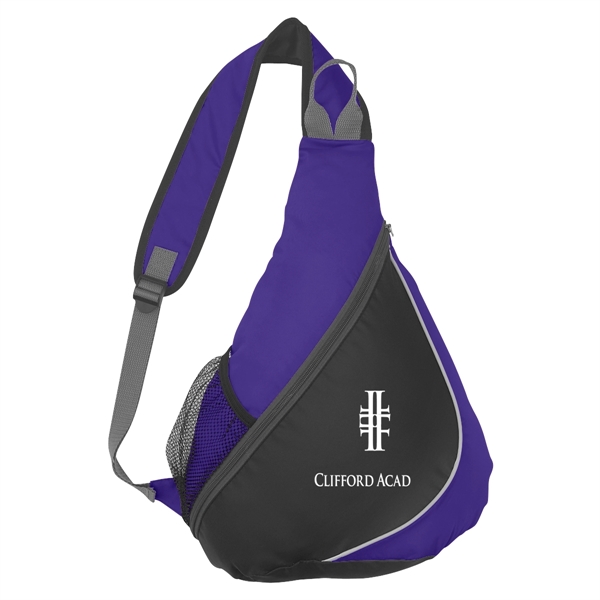 Backpack made of 210 denier polyester and adjustable padded shoulder sling.... from ASI 61125 Hit Promotional Products / Hit®