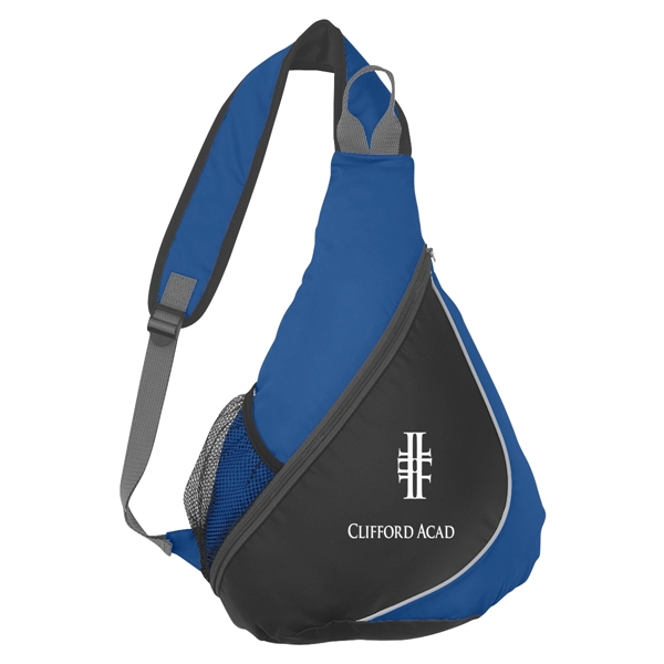 Backpack made of 210 denier polyester and adjustable padded shoulder sling.... from ASI 61125 Hit Promotional Products / Hit®