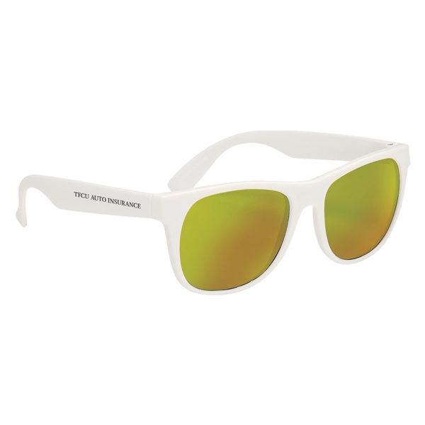 Rubberized sunglasses with mirrored lenses and UV400 protection.... from ASI 61125 Hit Promotional Products / Hit®