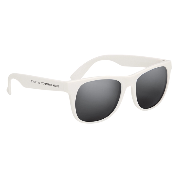 Rubberized sunglasses with mirrored lenses and UV400 protection.... from ASI 61125 Hit Promotional Products / Hit®