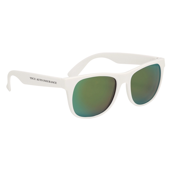 Rubberized sunglasses with mirrored lenses and UV400 protection.... from ASI 61125 Hit Promotional Products / Hit®