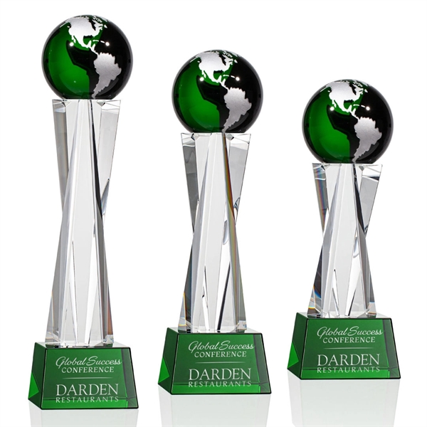 Havant Globe Award - Green/Silver... from ASI 84592 St Regis Group / St Regis