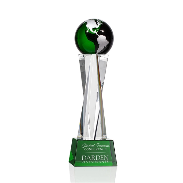Havant Globe Award - Green/Silver... from ASI 84592 St Regis Group / St Regis