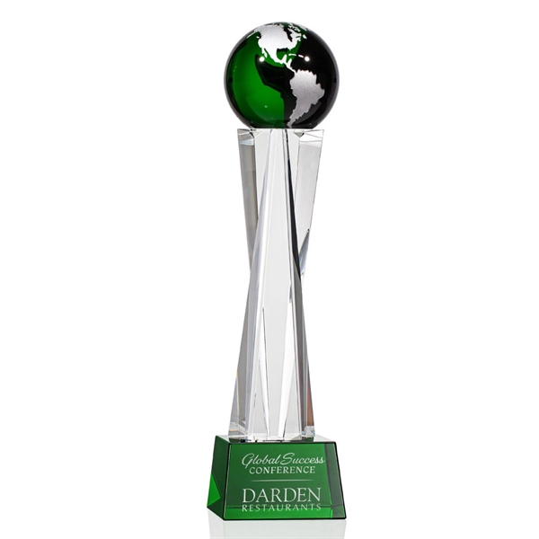 Havant Globe Award - Green/Silver... from ASI 84592 St Regis Group / St Regis