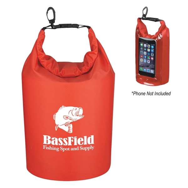 Waterproof bag made of ripstop polyester with PVC backing, phone pocket... from ASI 61125 Hit Promotional Products / Hit®