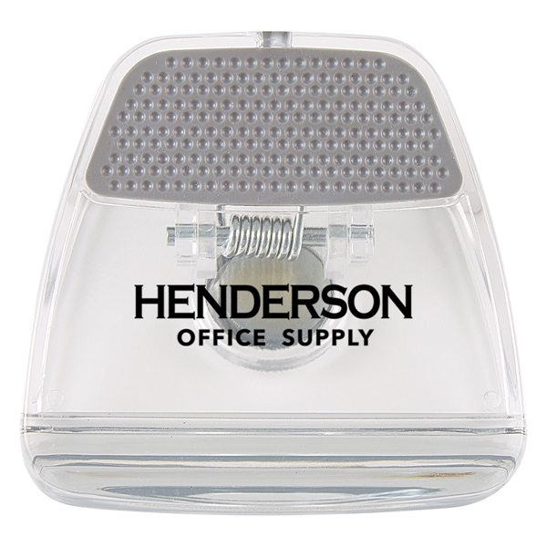 Memo clip with a top rubber grip, spring-loaded hinge, and a... from ASI 61125 Hit Promotional Products / Hit®